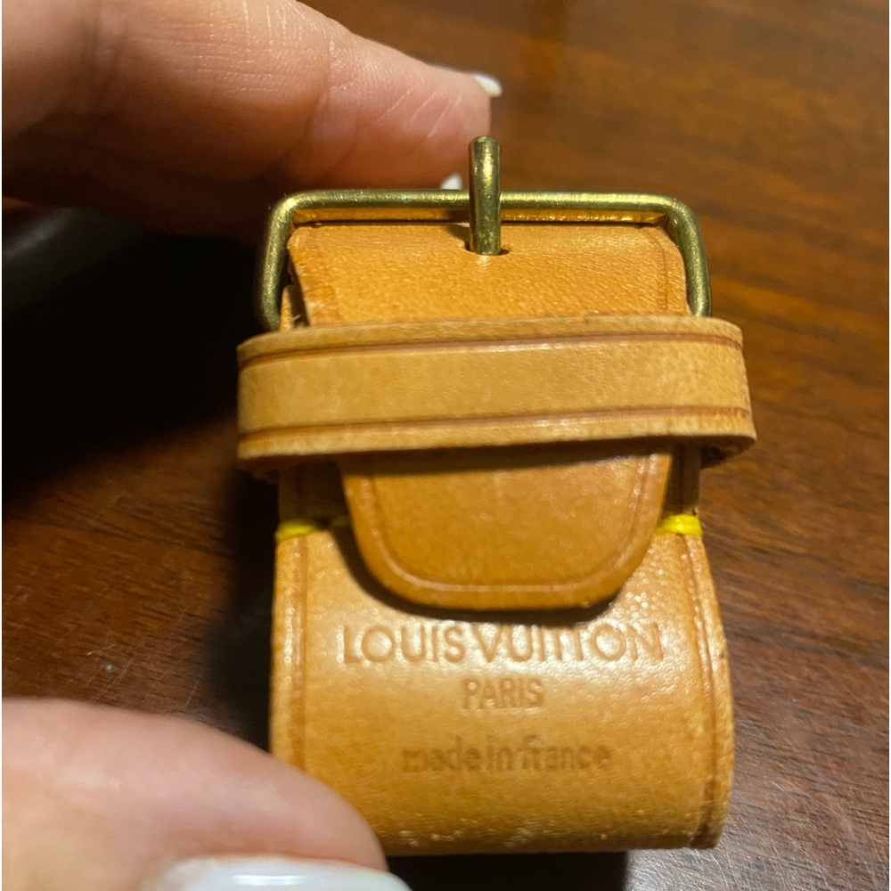 Authentic Louis Vuitton Leather Vachetta luggage or wrist  strap MADE IN FRANCE